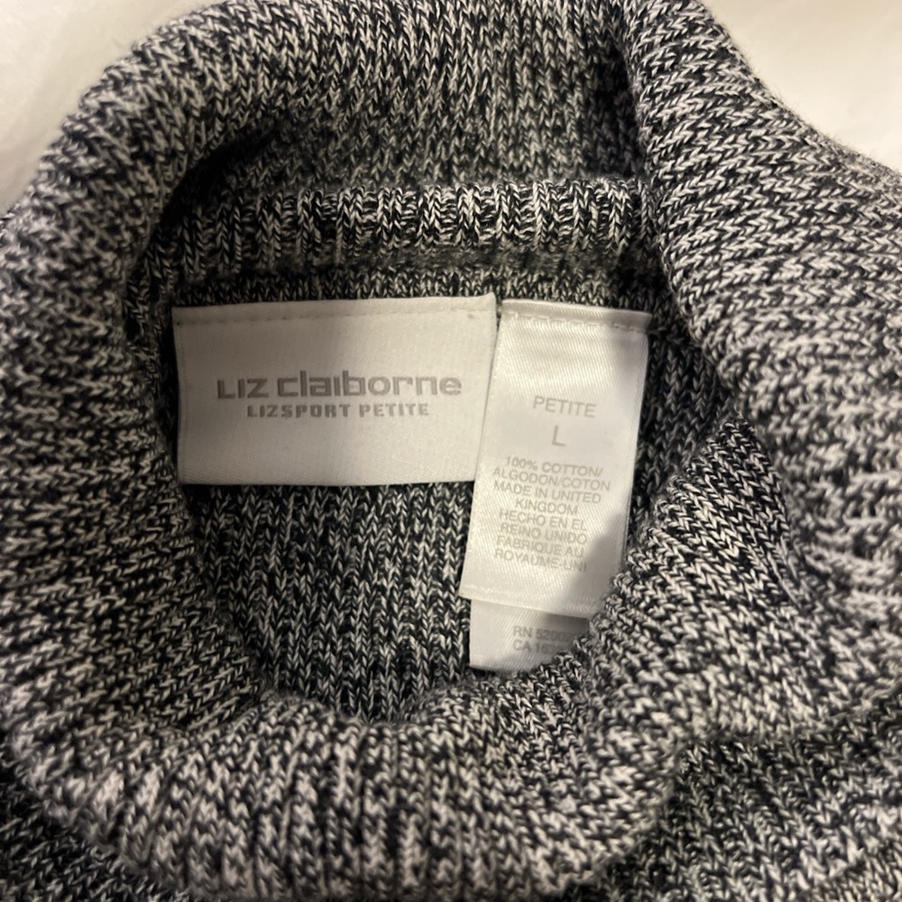 Liz Claiborne Black and White Knit Sweater